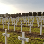 Gräberfeld in Verdun, tausende Kreuze