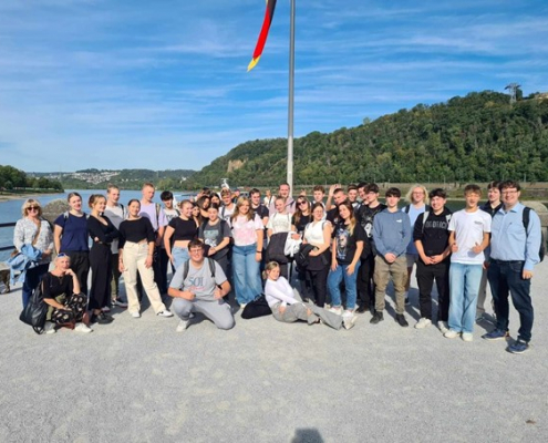 Gruppenfoto am Deutschen Eck