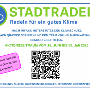 Flyer der das Stadtradeln bewirbt.