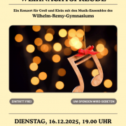 Die Einladung zum Adventskonzert als Plakat