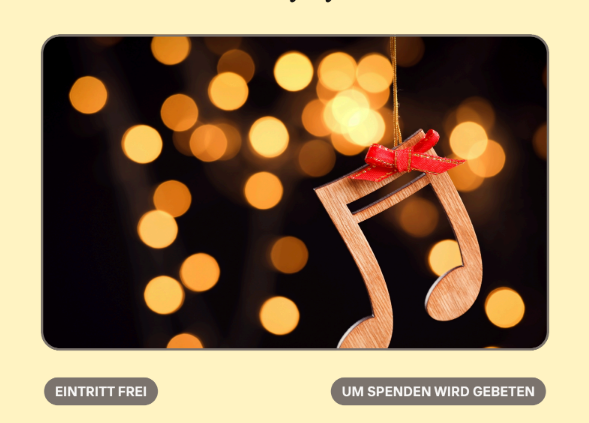 Die Einladung zum Adventskonzert als Plakat