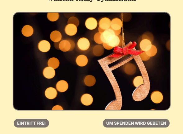 Die Einladung zum Adventskonzert als Plakat