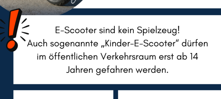 Scooter-Titel E-Scooter sind keine Spielzeuge!